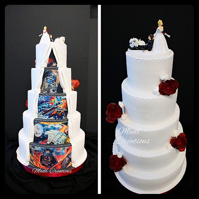 wedding cake duo Star wars Cake by Cindy Sauvage