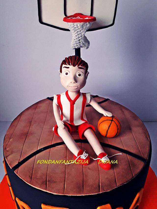 Basketball Cake Cake By Fondantfantasy Cakesdecor 