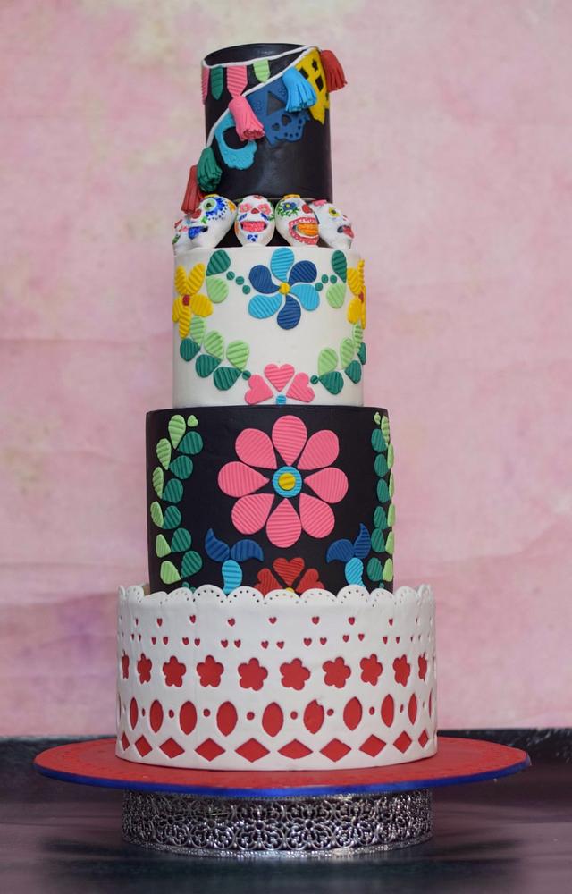 Day of the dead Mexican wedding cake Decorated Cake by CakesDecor Day of the dead Mexican wedding cake Decorated Cake by CakesDecor