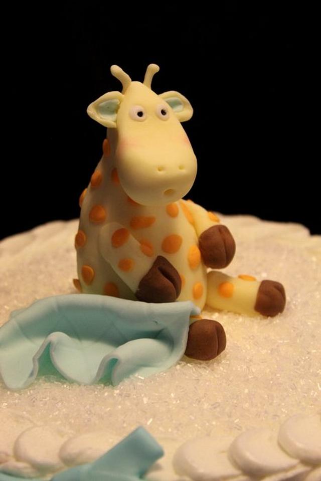 Baby Giraffe Shower Cake