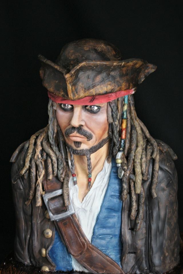 Sugar Pirates - Jack Sparrow sculpted cake 