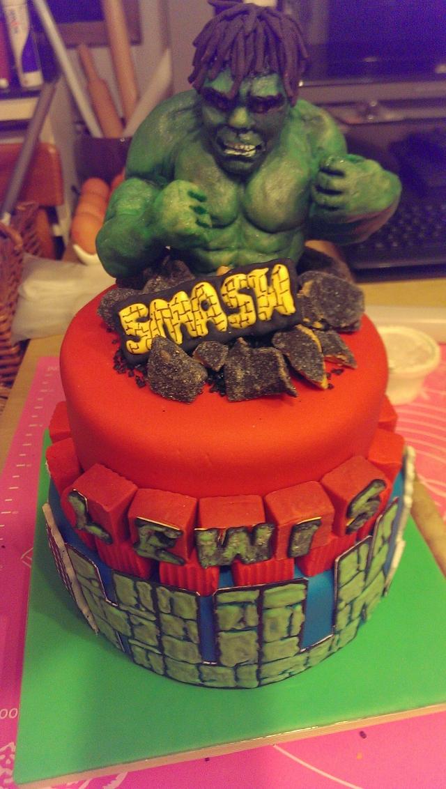 Incredible Hulk Cake - Decorated Cake by KAKES-klc - CakesDecor