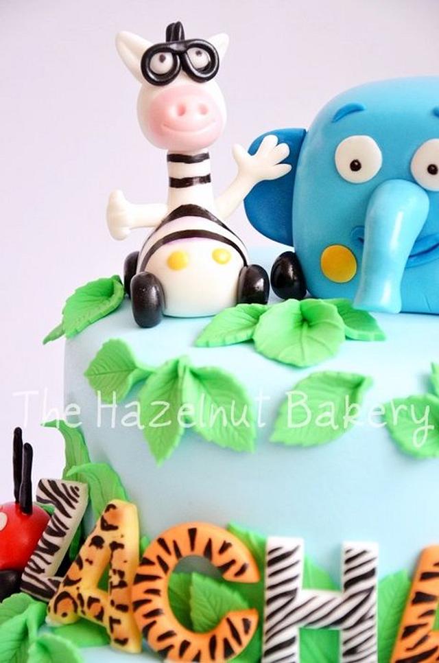 Jungle Junction 1st Birthday Cake Cake by CakesDecor