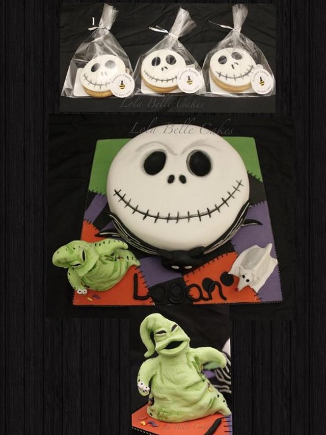 Jack Skellington cake and matching cookies Decorated CakesDecor
