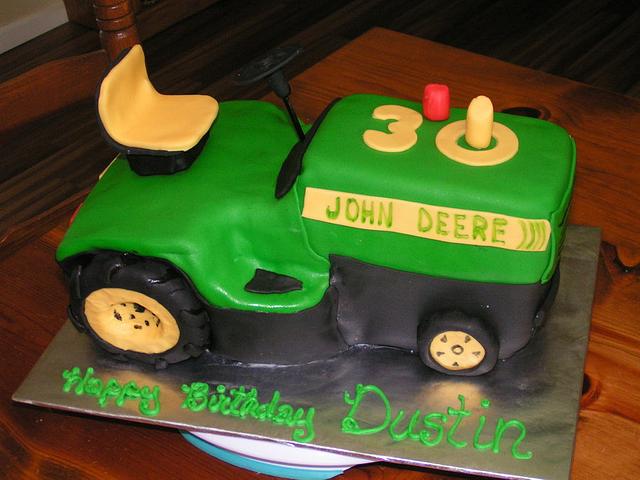 John Deere pulling tractor