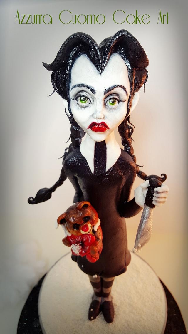 Wednesday Addams cake topper - Decorated Cake by Azzurra - CakesDecor