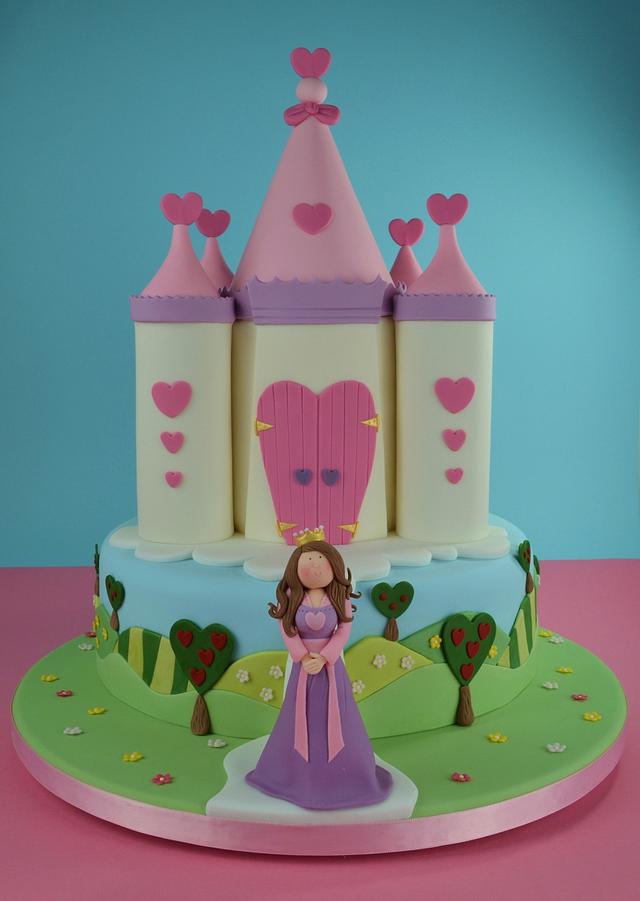 Princess Castle Party Cake - Decorated Cake by Sandra - CakesDecor