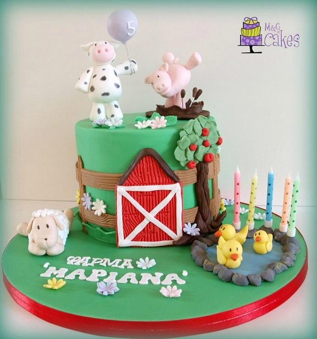 A party in the farm! - Cake by M&G Cakes - CakesDecor