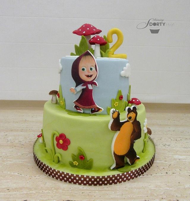 Masha And The Bear Decorated Cake By Stániny Dorty Cakesdecor 