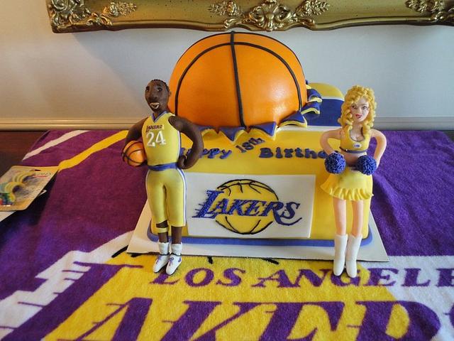 LA Lakers Basketball Cake