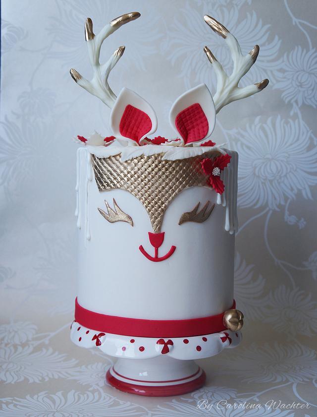 Christmas Cake "Double Barrel Reinder Cake"