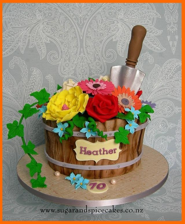 Flower Pot Cake Decorated Cake by CakesDecor