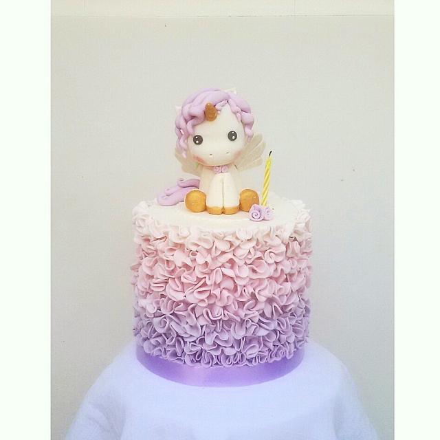 Ruffle Unicorn Decorated Cake By Astried Cakesdecor Ruffle Unicorn Decorated Cake By Astried Cakesdecor