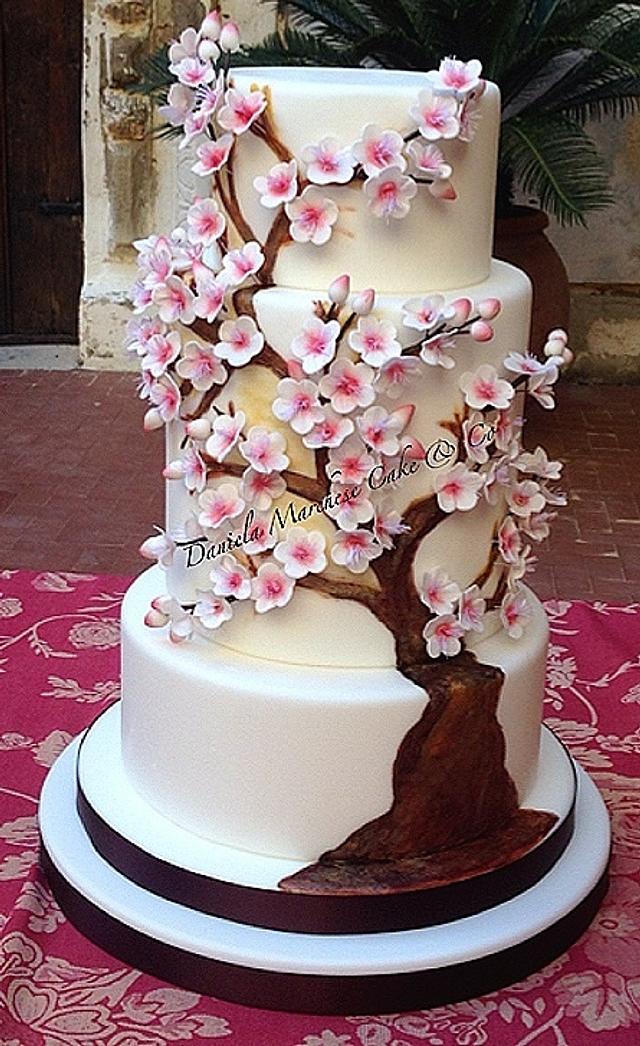 Almond Tree in Blossom Cake Cake by Daniela Marchese