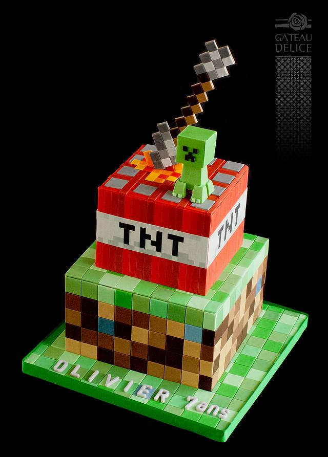 Minecraft Cake By Marie Josee Cakesdecor