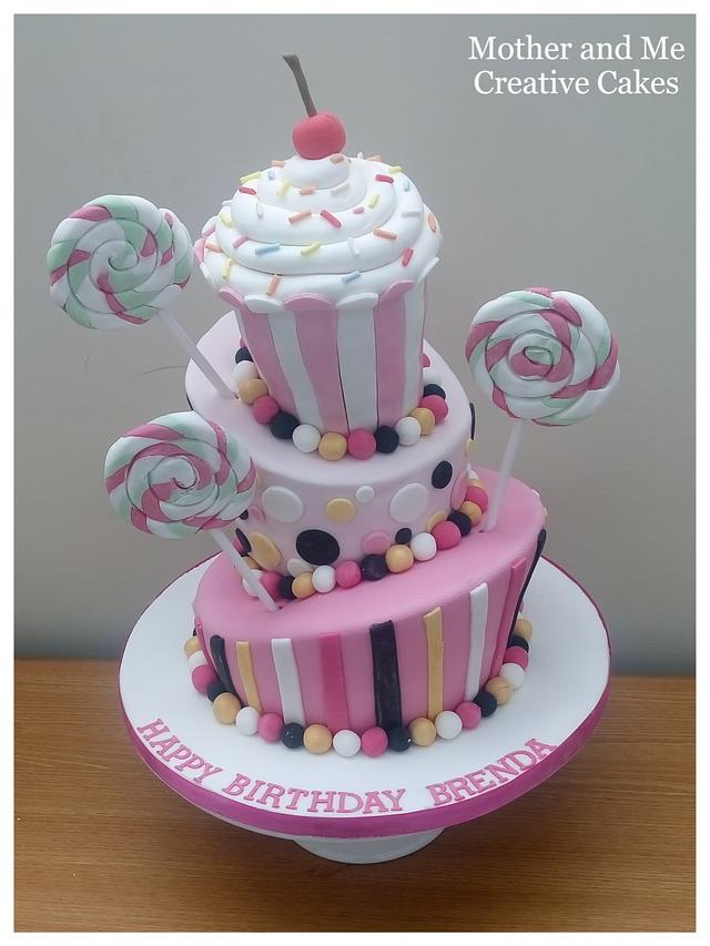 Topsy-turvy Cake - Decorated Cake by Mother and Me - CakesDecor