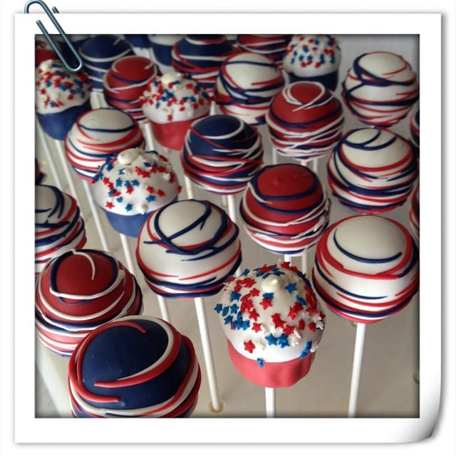 Fourth of July cake pops