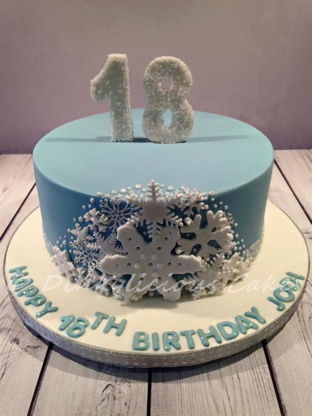 winter birthday cake