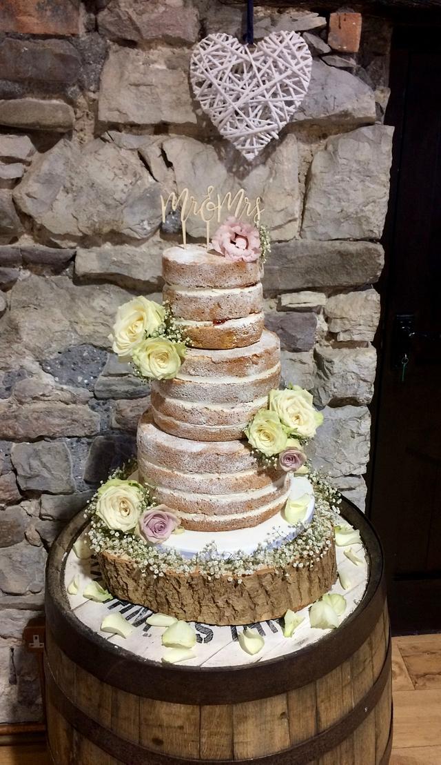 Rustic Naked Cake Cake By TiersandTiaras CakesDecor