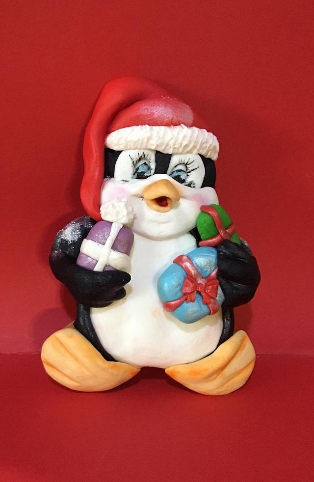 Christmas penguin - Decorated Cookie by Doroty - CakesDecor