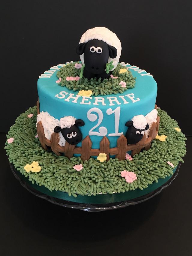 Sheep cake Decorated Cake by Jill saunders CakesDecor