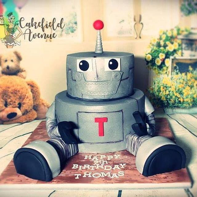 Robot Cake Decorated Cake By Agatha Rogowska Cakesdecor