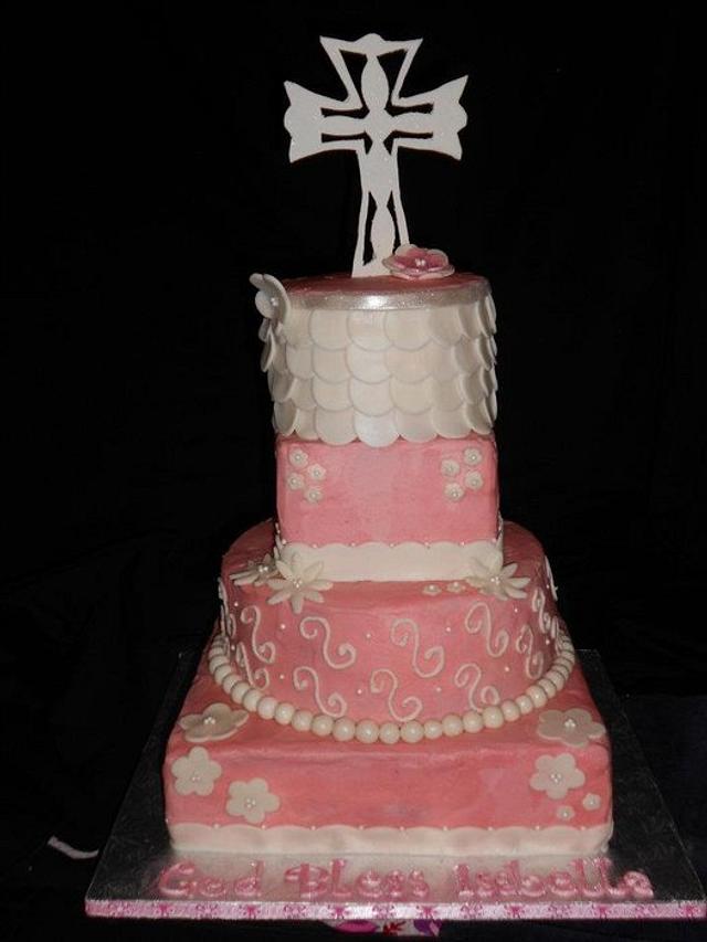 Girl Christening Cake