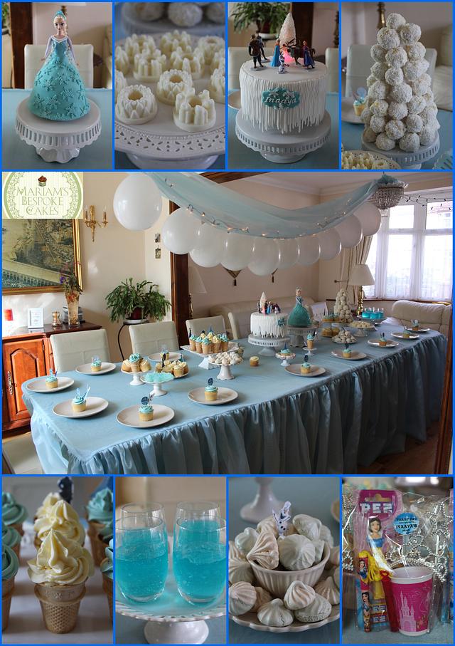 Frozen Theme Party Cake By Mariam S Bespoke Cakes Cakesdecor