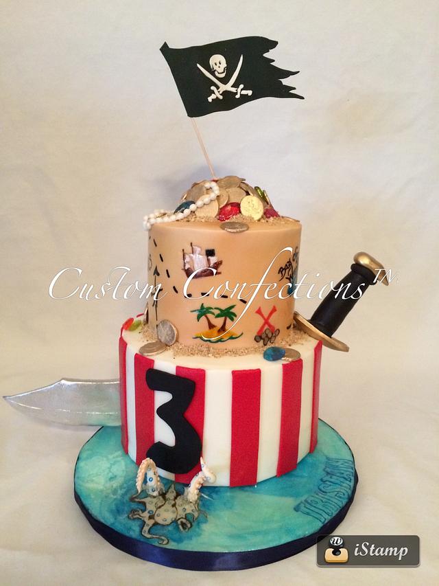 Pirate Cake - Decorated Cake by KerrieA - CakesDecor