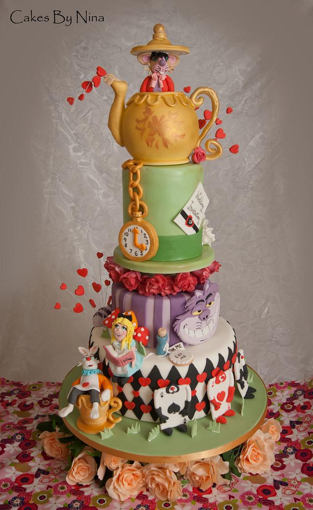 Wonderland Wedding Cake - Decorated Cake by Cakes by Nina - CakesDecor