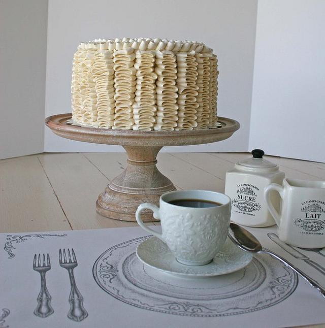 Ivory Ruffle Cake