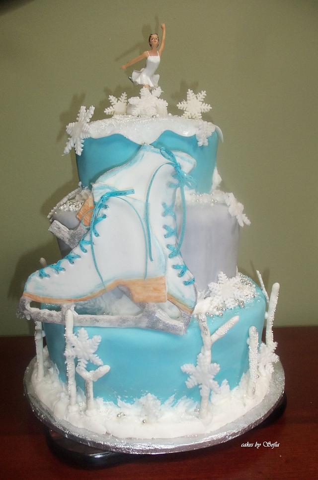 ice skating cake - Cake by Sugar My World - CakesDecor