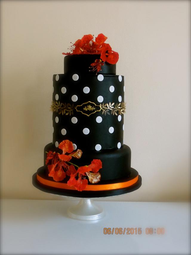 Polka Dots Decorated Cake By Knash Cakes Cakesdecor 