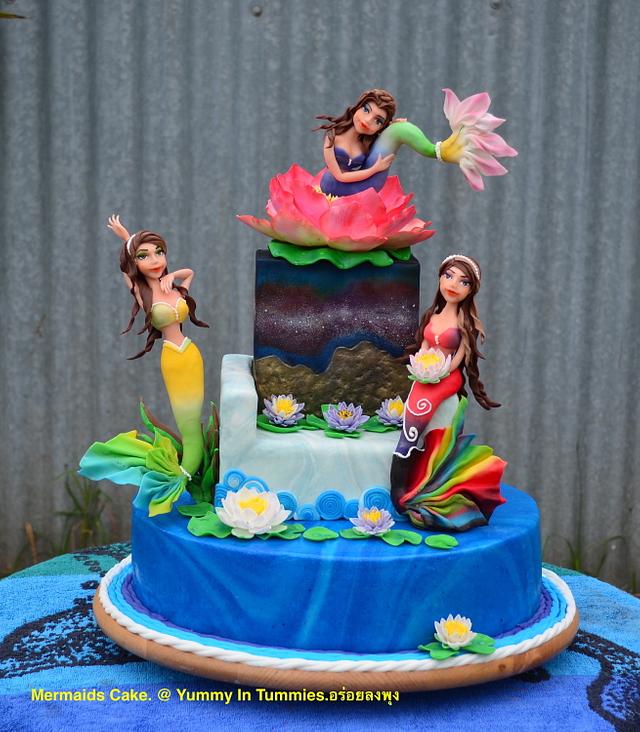 mermaid figurines for cakes