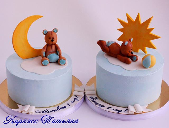 Twin Boys 1St Birthday Cake! - CakeCentral.com