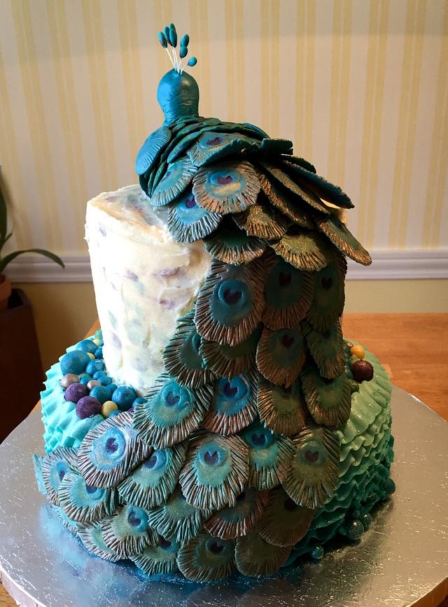 Colleen's Peacock Cake - Decorated Cake by TanksCakes - CakesDecor