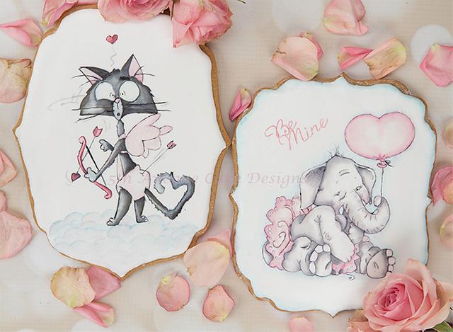 Sweet Valentines Cookies Cards 💝🐘🏹