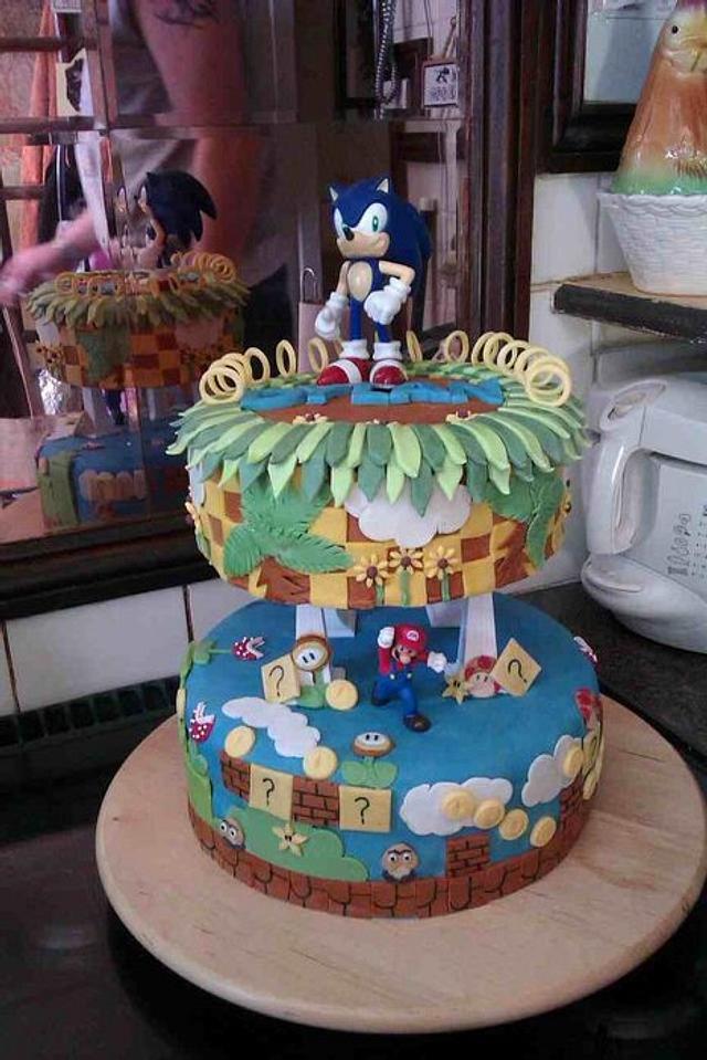 Sonic And Mario Cake Cake By Caketogo Cakesdecor