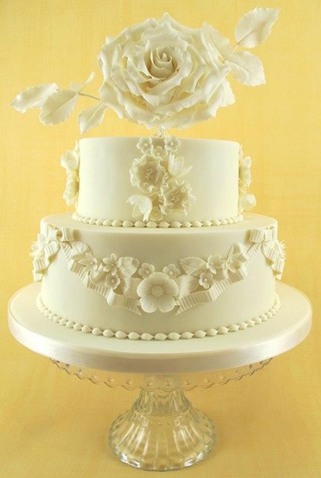 Vintage Wedding Cake (no.3) Decorated Cake by Natasha CakesDecor