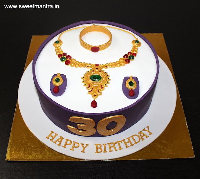 Necklace cake Decorated Cake by Sweet Mantra Homemade CakesDecor