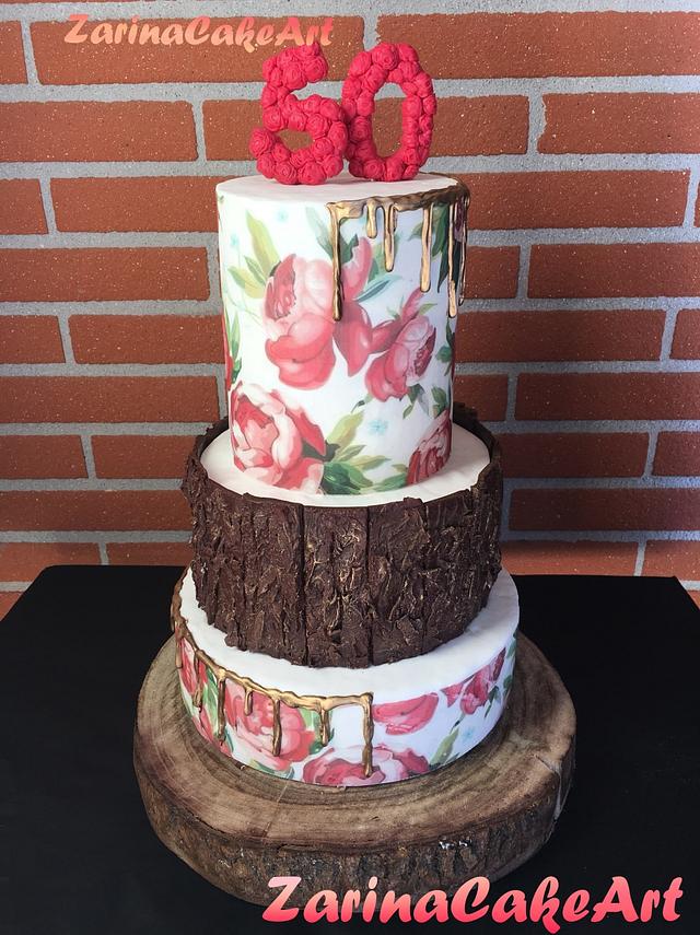 Cake 55 years . - Decorated Cake by Zarina - CakesDecor
