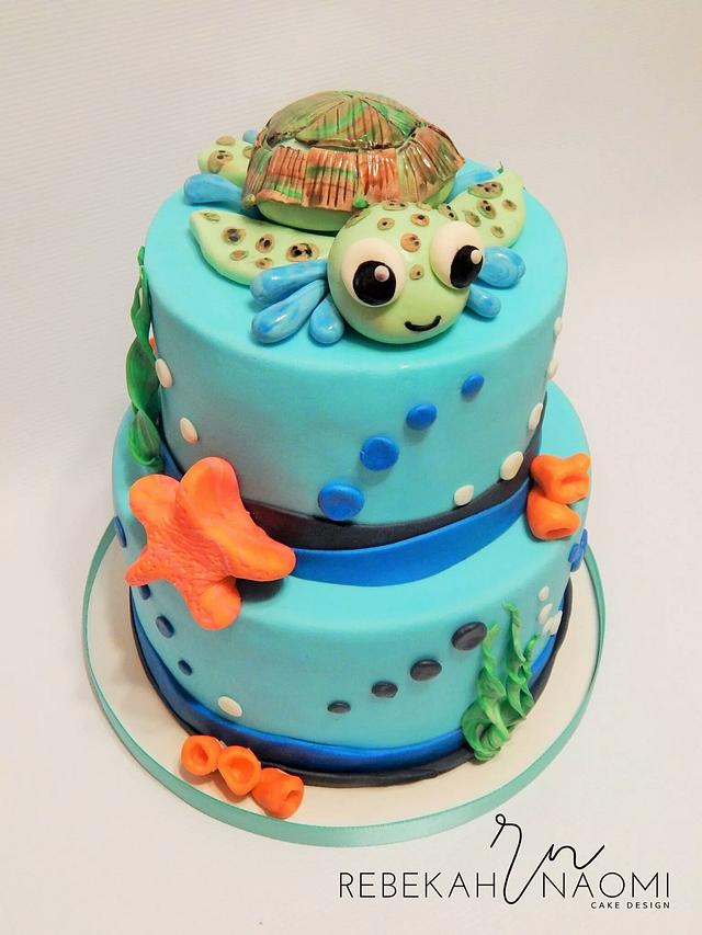 Baby Turtle - Decorated Cake by Rebekah Naomi Cake Design - CakesDecor