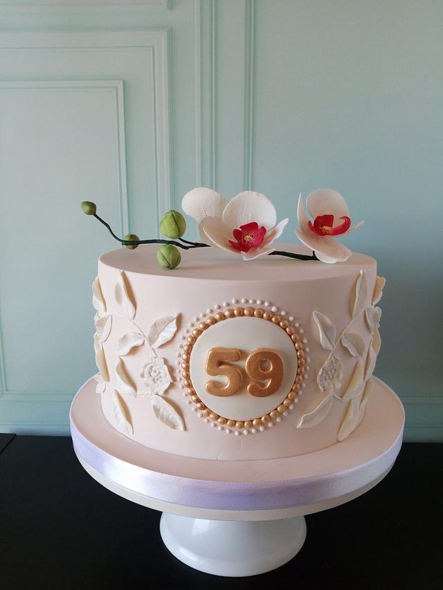 59th wedding anniversary Cake by Paula Rebelo CakesDecor