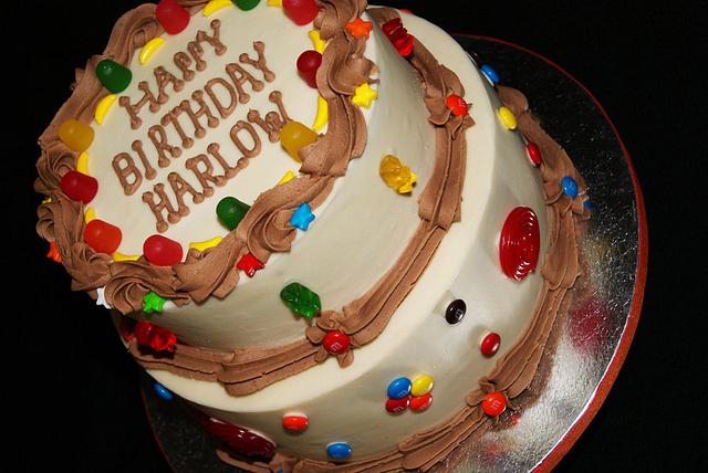 Candy birthday cake