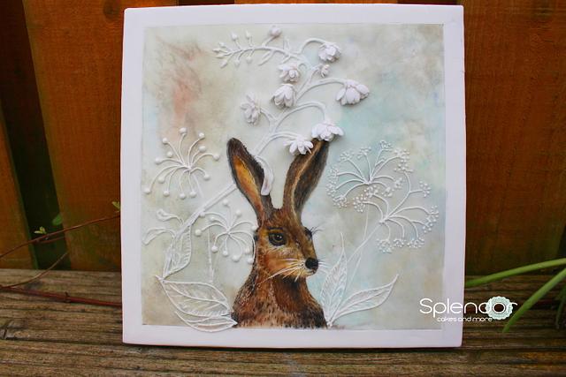 Easter Hare - handpainted multidimensional sugarwork