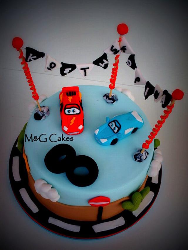 Mcqueen And Sally From Cars Movie Cake By M G Cakes Cakesdecor