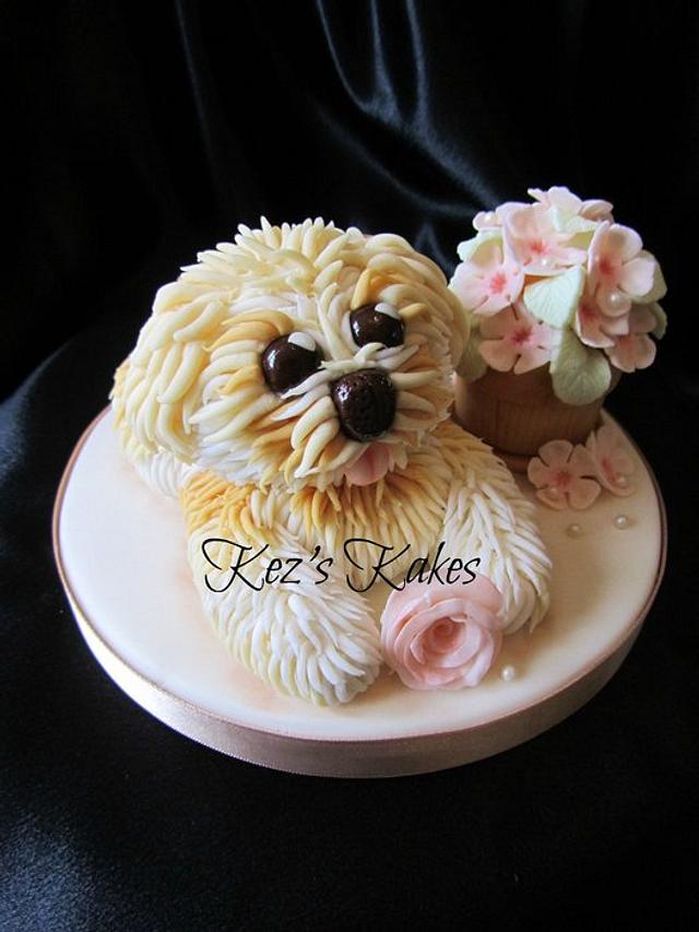 Cute Dog Cake Topper Cake by Kerry Rowe CakesDecor