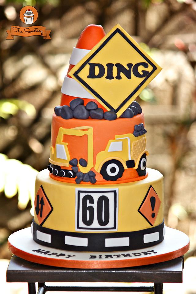 Personalised Construction Themed Digger Custom Birthday Cake - Etsy