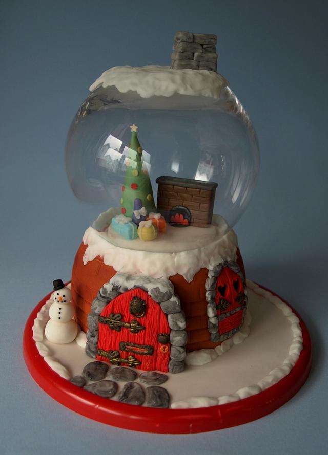 Snow Globe Cake Decorated Cake by Cathy's Cakes CakesDecor