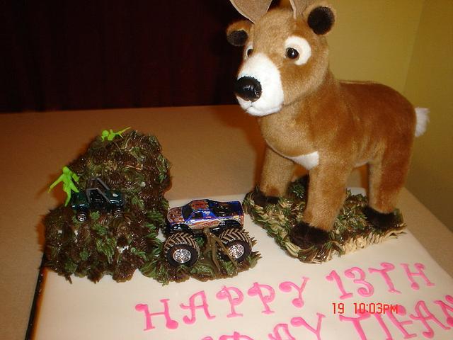 Girls Deer Hunting Birthday Cake